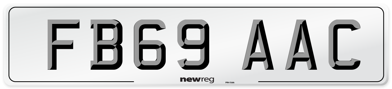 FB69 AAC Number Plate from New Reg